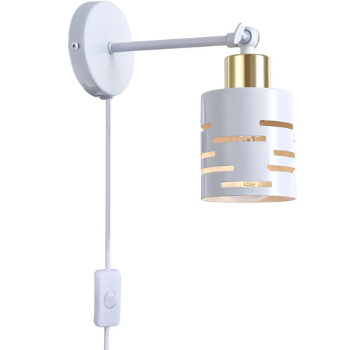 Led wandleuchte e27 weiß gold - e27,