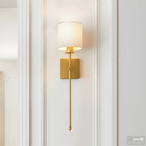 Wandleuchte este messing weiß - wandleuchte,