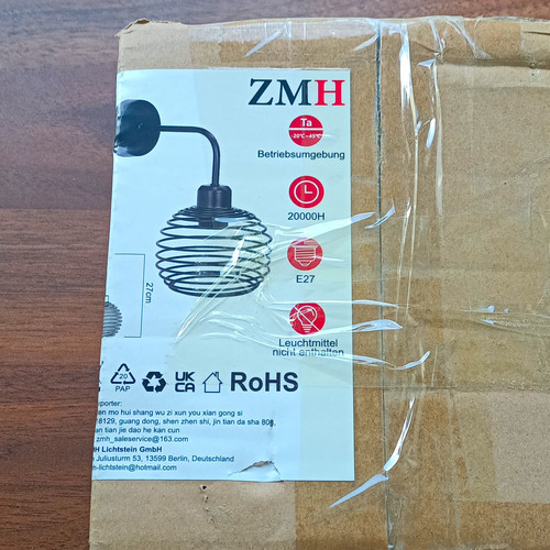 Zmh wandleuchte innen schwarz - zmh,