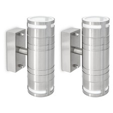 2 Stück Edelstahl Wandleuchte