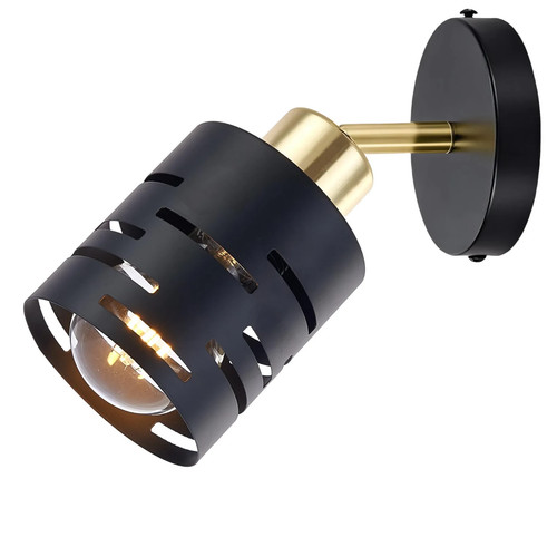 Wandleuchte e27 led schwarz - led,